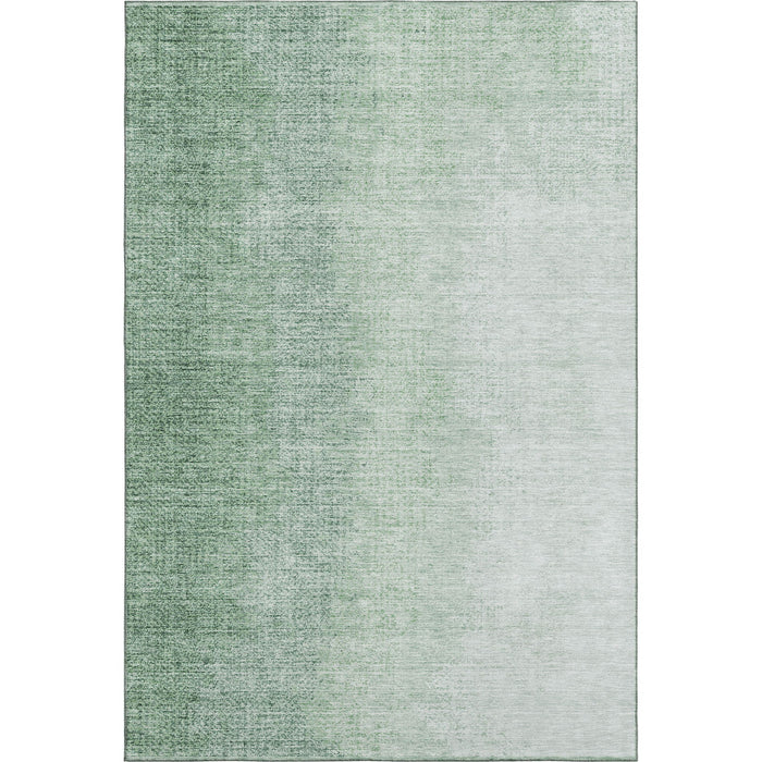 10' X 14' Ombre Washable Area Rug With UV Protection - Green And Ivory