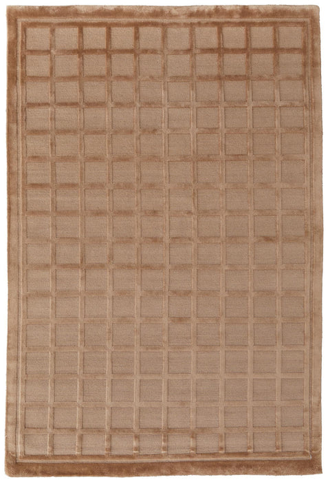 8' X 10' Wool Geometric Hand Knotted Area Rug (744236) - Tan / Brown