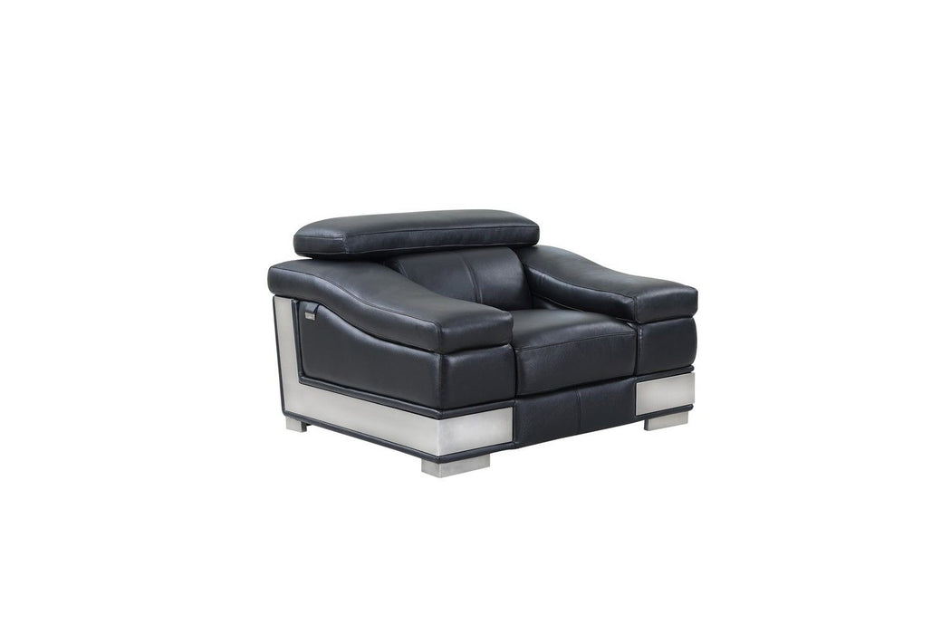 Modern Leather Chair - Black