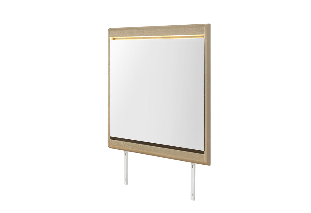 Genesis - Mirror With LED - Gold