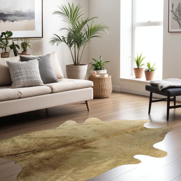 72" x 84" Cowhide Area Rug - Taupe