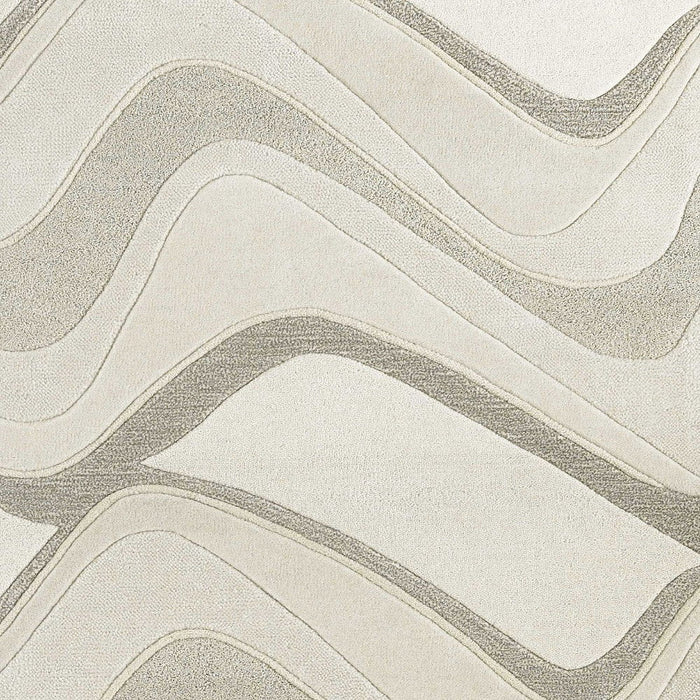 8' x 10' 6 Wool Area Rug - Ivory