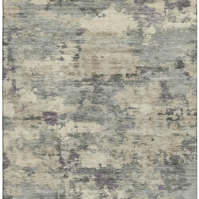 10' X 14' Abstract Washable Area Rug With UV Protection (717170) - Sage / Gray