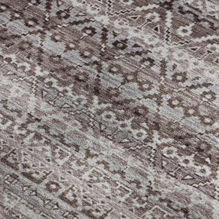 10' X 14' Striped Washable Area Rug With UV Protection (717821) - Brown / Beige