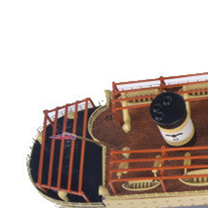 Hand Painted Model Boat (624232) - Light Brown / Black