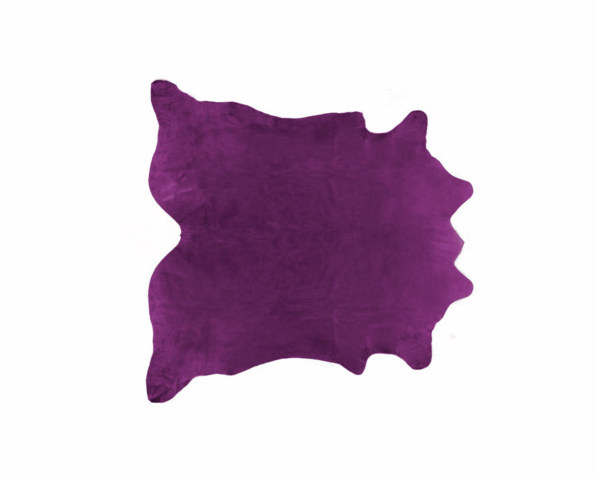 6' x 7' Handmade Area Rug - Plum Cowhide