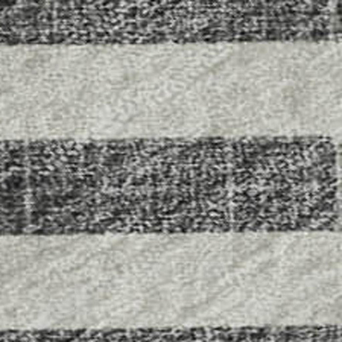 9' X 12' Geometric Washable Area Rug With UV Protection (652346) - Charcoal / Ivory