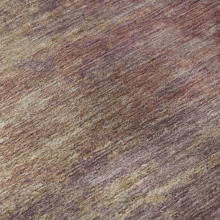 10' X 14' Abstract Washable Area Rug With UV Protection (717104) - Merlot / Beige