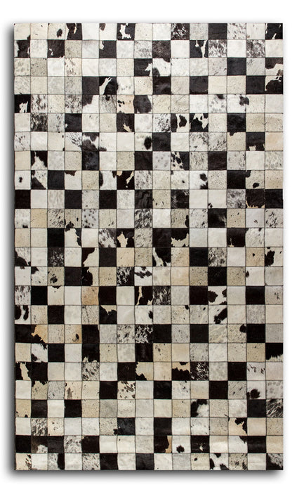 5' X 8' Cowhide Patchwork Area Rug (544470) - Black / White