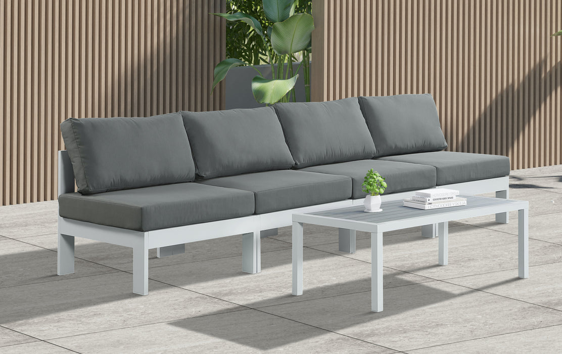Nizuc - Outdoor Patio Modular Sofa 4 Seats - Grey