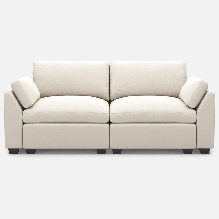 Modular Loveseat - Beige / Black
