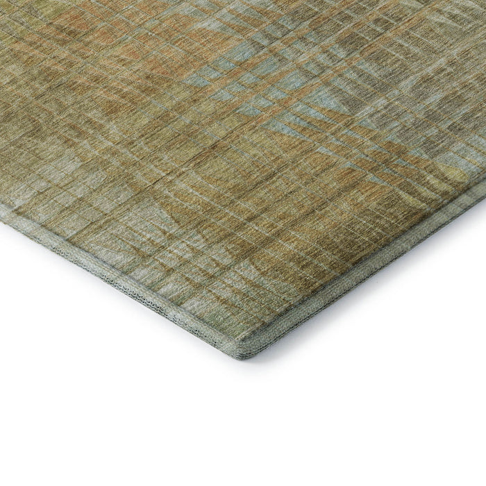 10' X 14' Geometric Washable Area Rug With UV Protection (692685) - Beige / Blue / Khaki