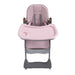 Giga adjustable baby high chair with safety belt, portable infant feeding seat, arm chair style, silent lockable wheels for ages 0-6 years.
