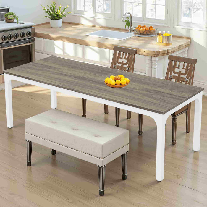 46" Solid Wood Dining Table - Gray