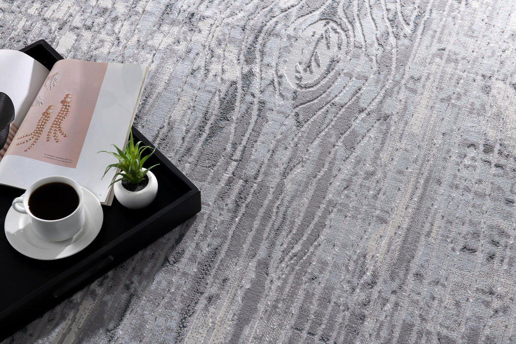 9' X 12' Abstract Area Rug (635254) - Gray / Blue
