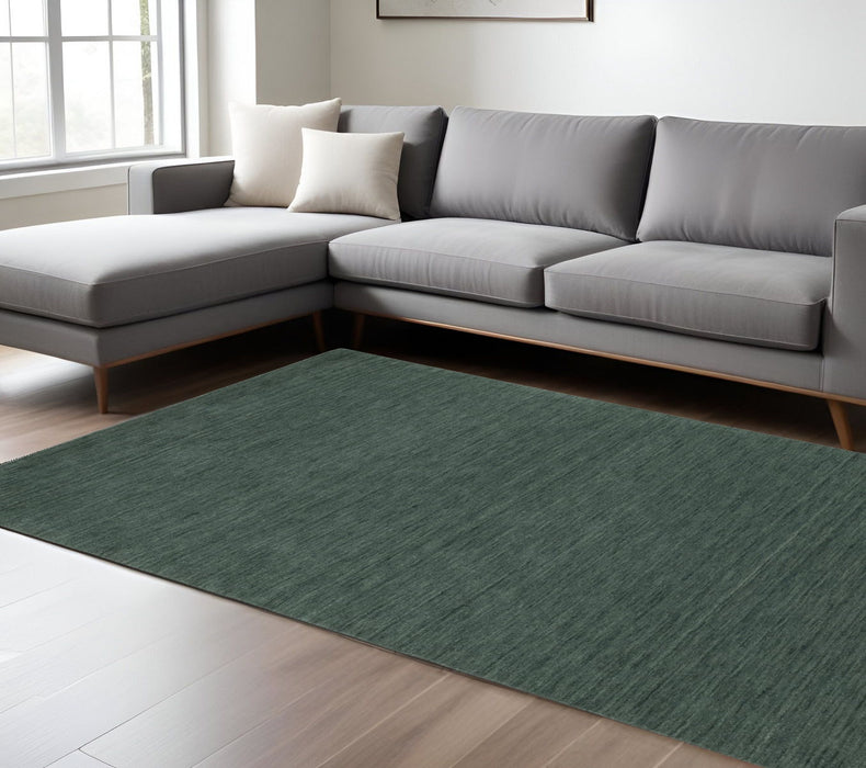 6' X 9' Wool Hand Tufted Area Rug - Teal And Blue