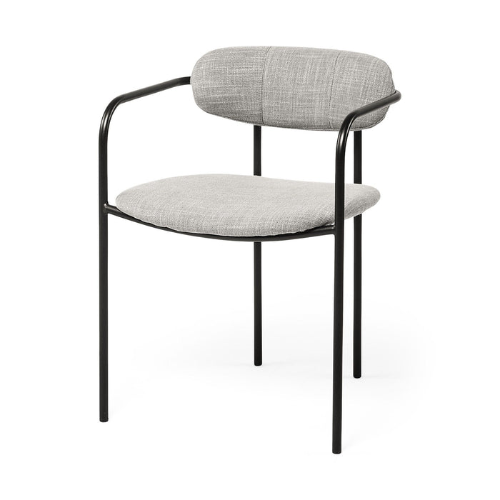 Fabric Dining Arm Chairs (Set of 2) - Gray