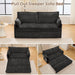 Giga pull out sofa bed with convertible sleeper design, side storage, and USB-C charging ports in a modern living room setting.