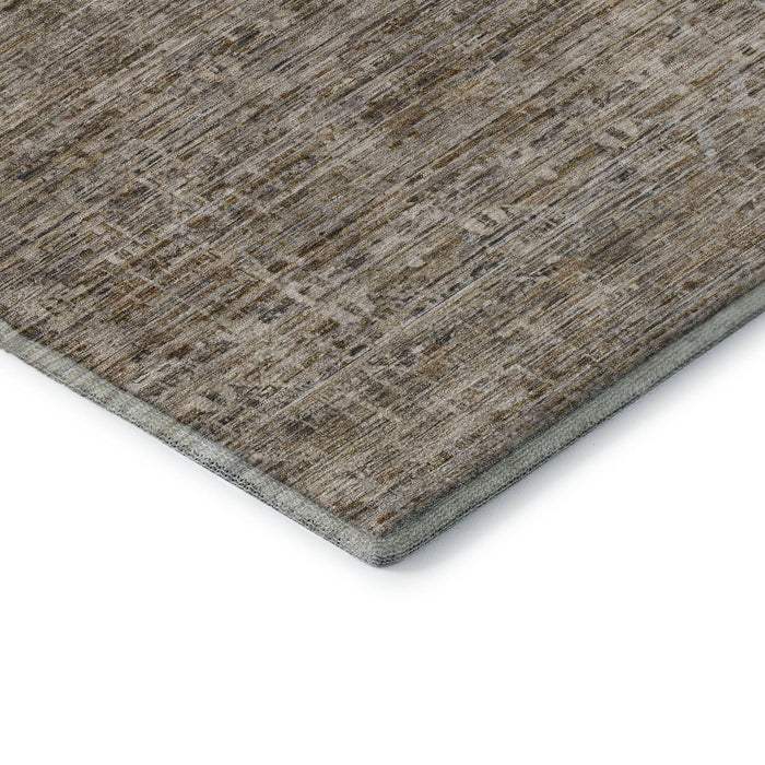 10' X 14' Striped Washable Area Rug With UV Protection (699957) - Brown / Beige