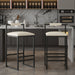 Pair of Giga elegant counter height bar stools with backrests and footrests, set of 2, featuring modern design and sturdy construction.