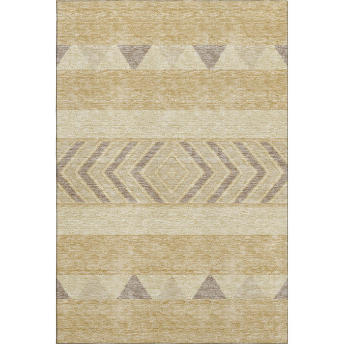 10' X 14' Southwestern Washable Area Rug With UV Protection (676392) - Gold / Taupe / Beige