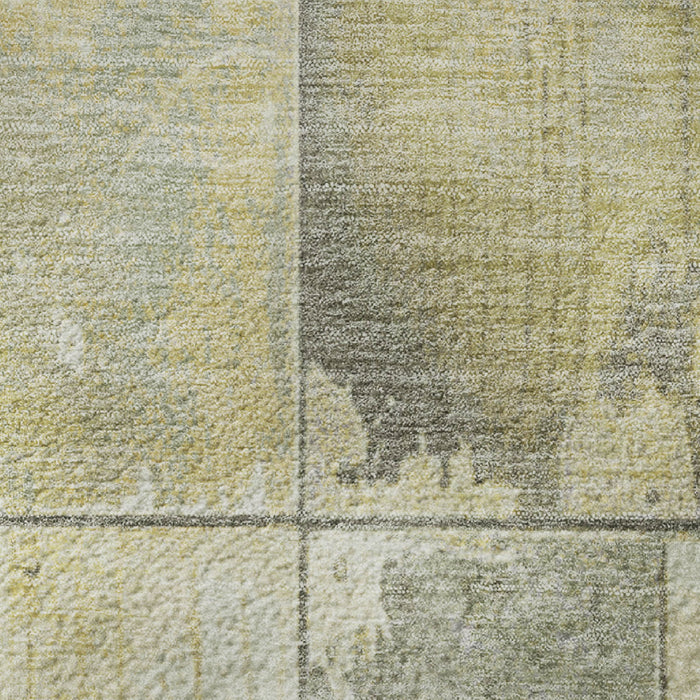 10' X 14' Geometric Washable Area Rug With UV Protection (706541) - Gold / Gray
