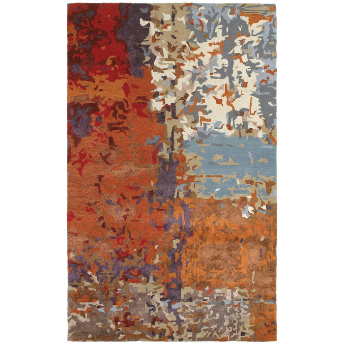 8' X 10' Abstract Hand Tufted Area Rug - Orange