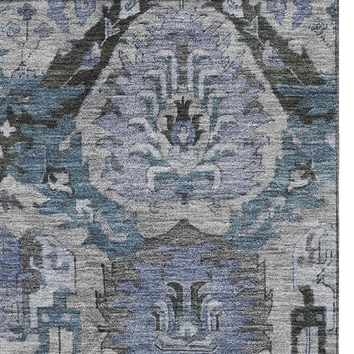 10' X 14' Washable Area Rug With UV Protection (708175) - Gray / Blue