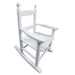 Giga children's rocking chair suitable for indoor or outdoor use, durable wooden rocker for kids, with a smooth curved seat and sturdy base.