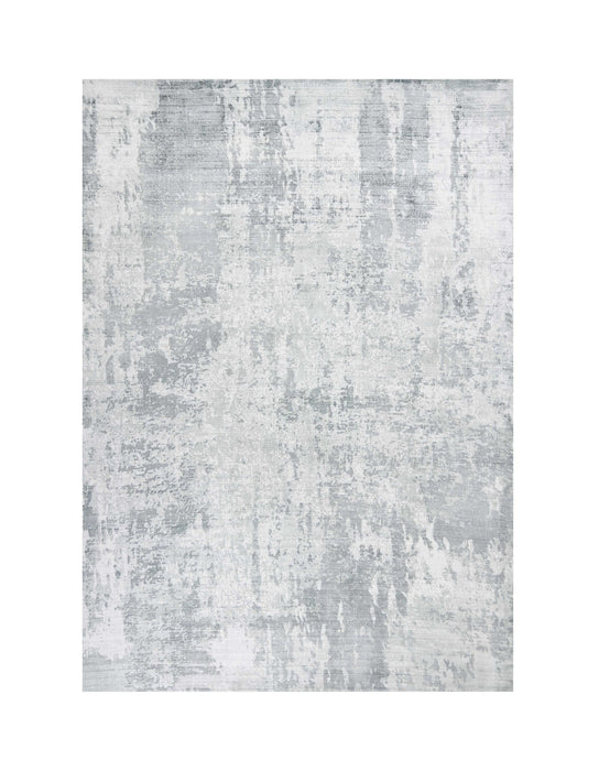 8' x 10' Hand Loomed Abstract Brushstroke Indoor Area Rug - Dew Gray