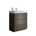 Giga Alice bathroom vanity with integrated sink, large storage cabinet, freestanding design, modern style, one-piece sink basin.