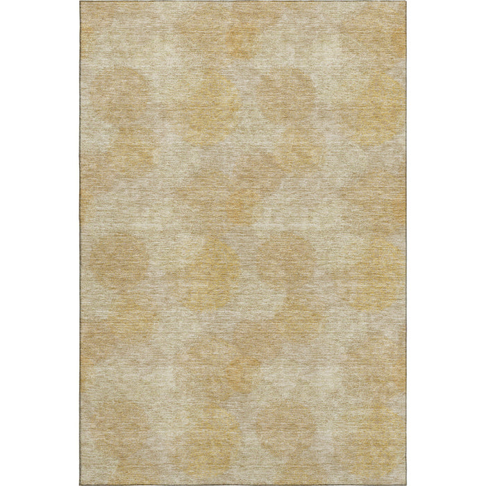 10' X 14' Abstract Washable Area Rug With UV Protection (677165) - Gold / Beige