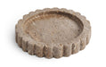 Ricardo Meridian Furniture travertine tray with rounded edges and natural stone finish, ideal for serving or decorative display.