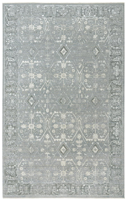 9' X 12' New Zealand Lambs Wool Oriental Hand Carved Handmade Area Rug (747274) - Gray / Ivory