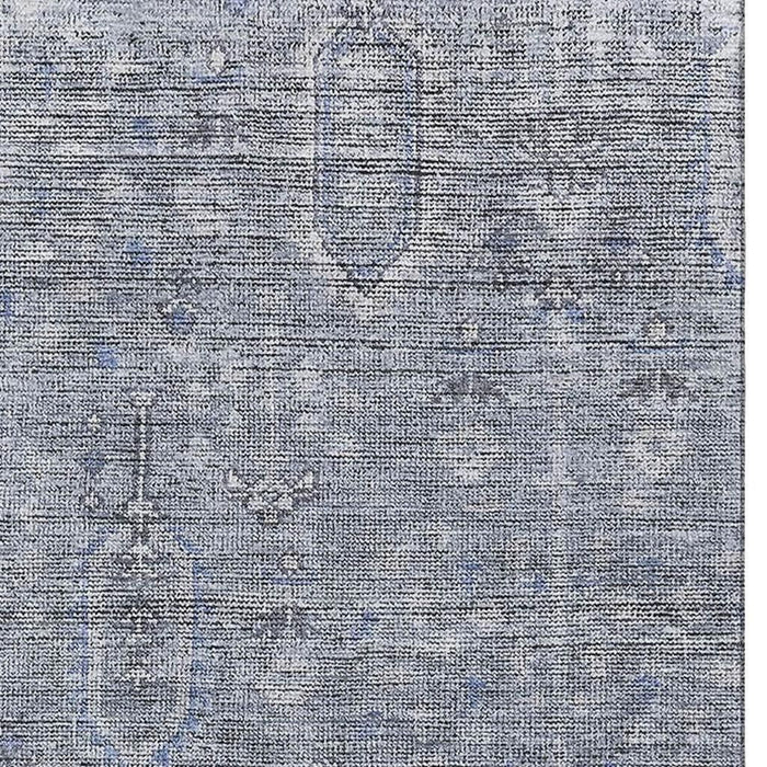 10' X 14' Southwestern Washable Area Rug With UV Protection - Blue And Gray