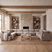 Meridian Furniture Hammond velvet performance fabric 9-piece sectional sofa with plush upholstery and modern design.