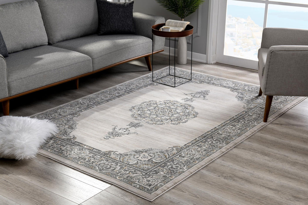 8' x 11' Oriental Area Rug - Cream