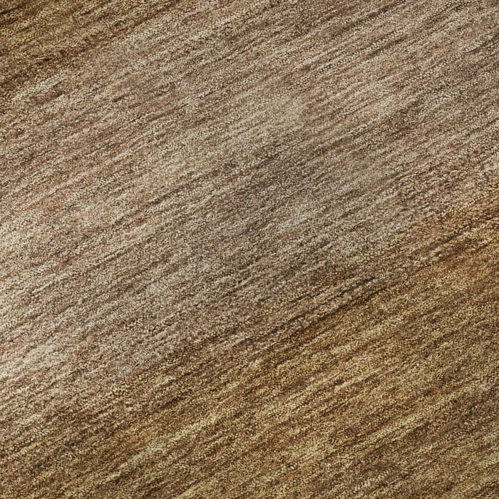 10' X 14' Striped Washable Area Rug With UV Protection (699544) - Brown / Khaki