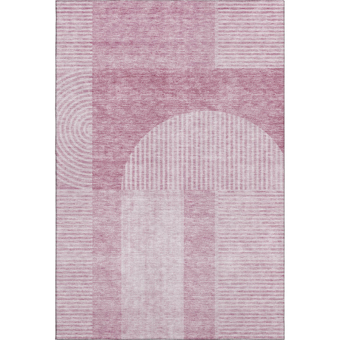 10' X 14' Geometric Washable Area Rug With UV Protection (657245) - Blush / Ivory