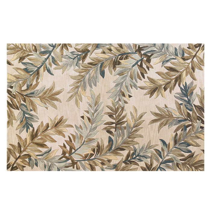 5' x 8' Hand Tufted Pinnate Fronds Indoor Area Rug - Ivory