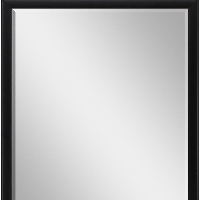 42" Solid Wood Framed Accent Mirror - Black