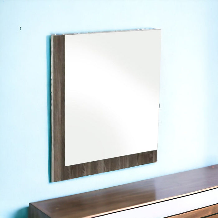 41" Wood Framed Mounted Dresser Mirror - Ebony