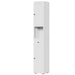 White Giga tall narrow bathroom cabinet with 5-tier storage, adjustable shelves, freestanding medicine cabinet for bathroom organization.