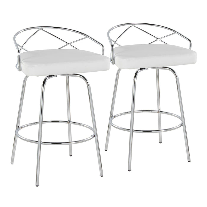 Charlotte - Glam - 26" Fixed-Height Counter Stool (Set of 2)
