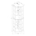 Giga 6-shelf corner curio display cabinet with built-in lights, mirrors, and adjustable shelves for showcasing collectibles