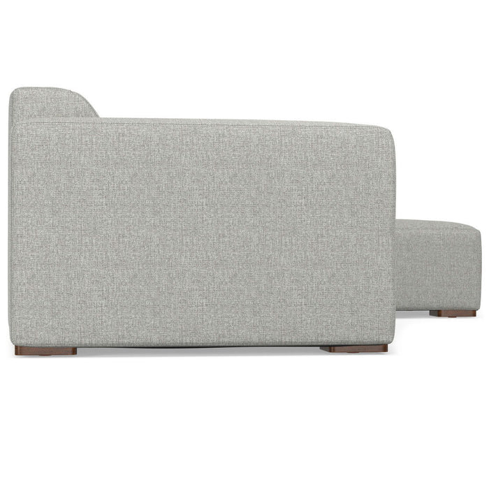122" Modular Sofa With Brown Legs - Gray