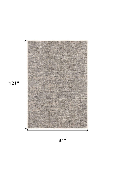 7.8' x 10.1' Abstract Area Rug - Gray And Ivory