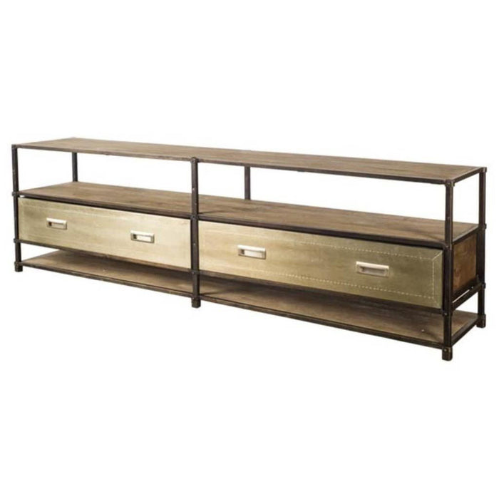 Solid Wood Console Table - Brown