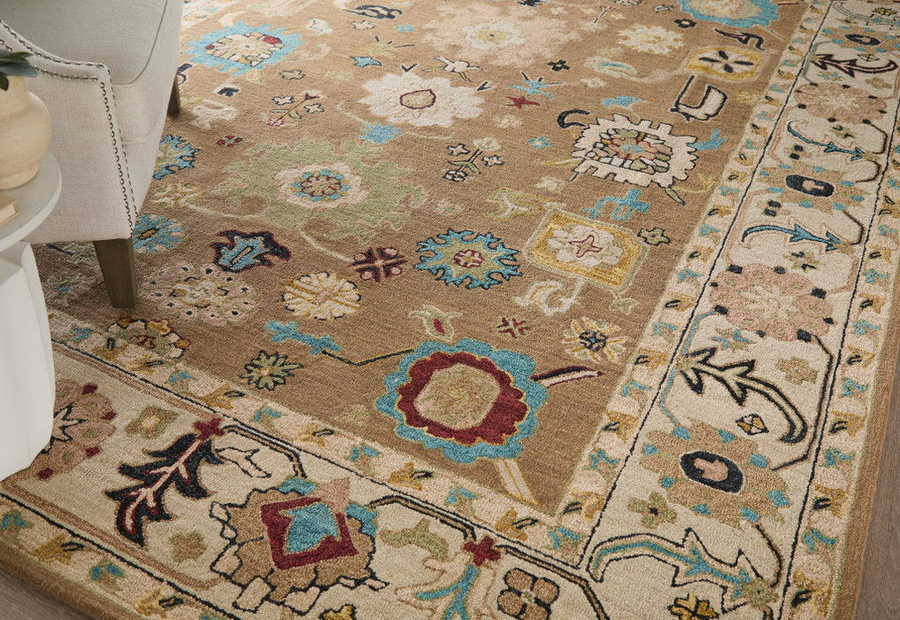 8' X 10' Wool Floral Hand Tufted Area Rug (722318) - Blue / Ivory