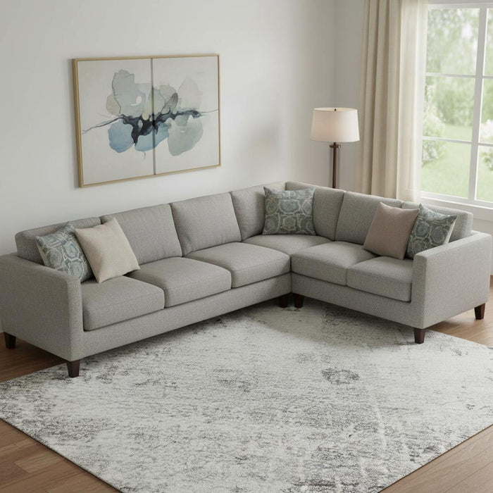 10' X 14' Abstract Washable Area Rug With UV Protection (700715) - Gray / Silver